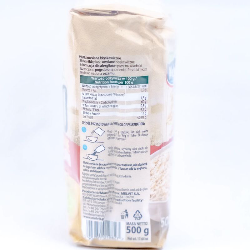 Melvit Instant OatMeal(500GM)