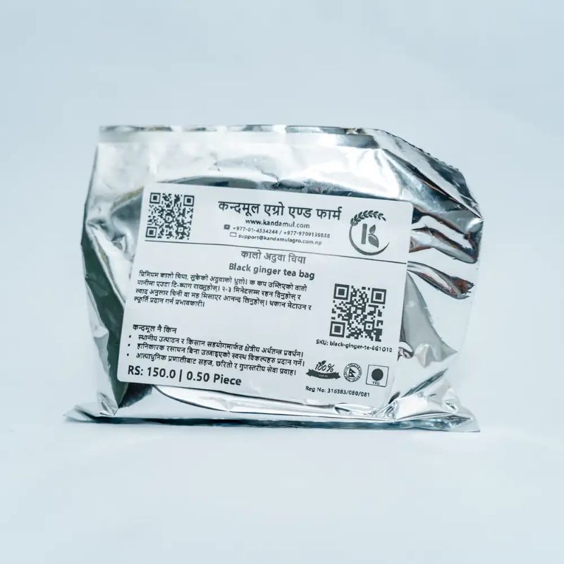 Black ginger tea bag