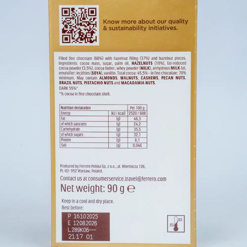 Ferrero Rochar Chocolate single tablet